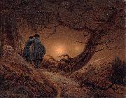 Caspar David Friedrich, Two men contemplating the Moon